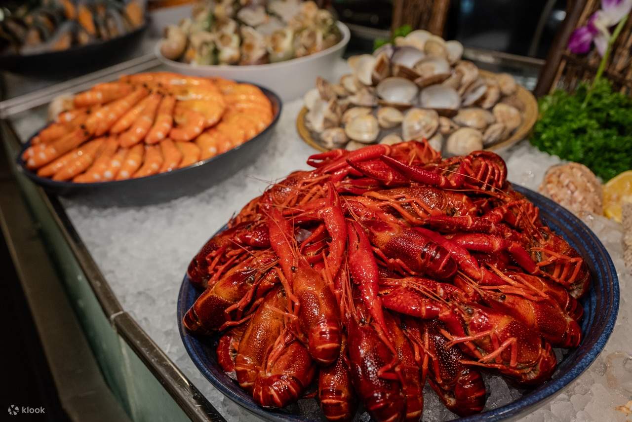 บุฟเฟต์ The Langham, ฮ่องกง | The Food Gallery | ปูขายาว, หอยนางรมสด, เนื้ออบ | บุฟเฟต์มื้อกลางวัน, บุฟเฟต์มื้อค่ำ